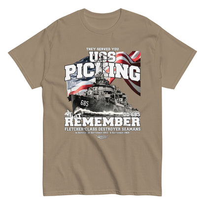 USS Picking DD-685 destroyer t-shirt