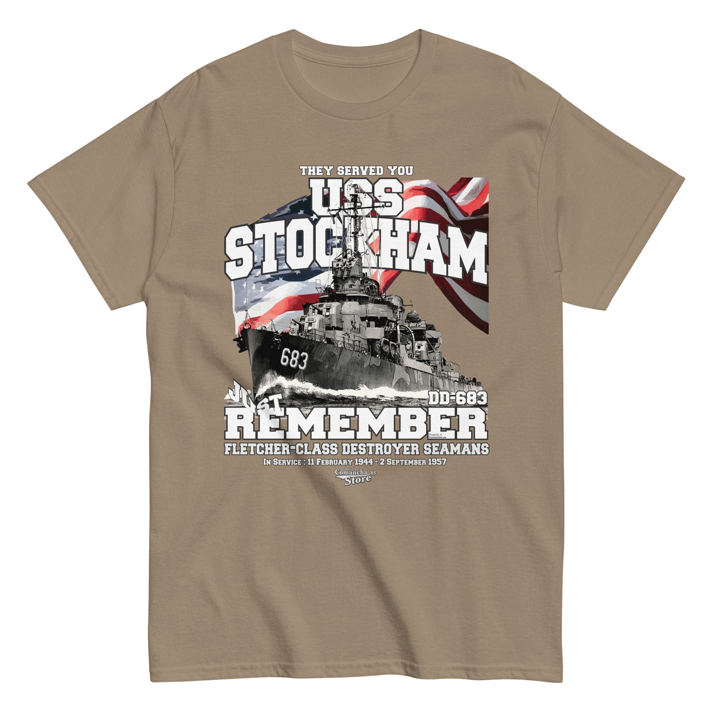 USS Stockham DD-683 US Navy destroyer t-shirt