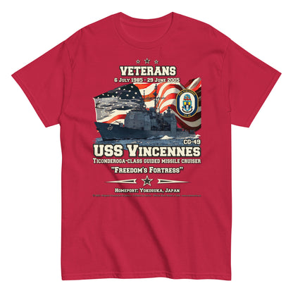 USS VINCENNES CG-49 Missile Cruiser T-shirt