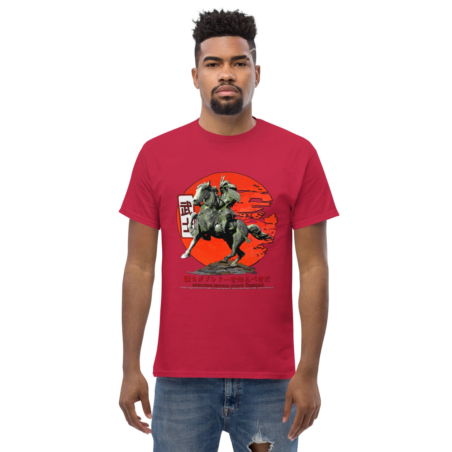 Samurai Kusunoki Masahige T-shirt, Japanese Tradition T-Shirt, Comancha T-shirts,