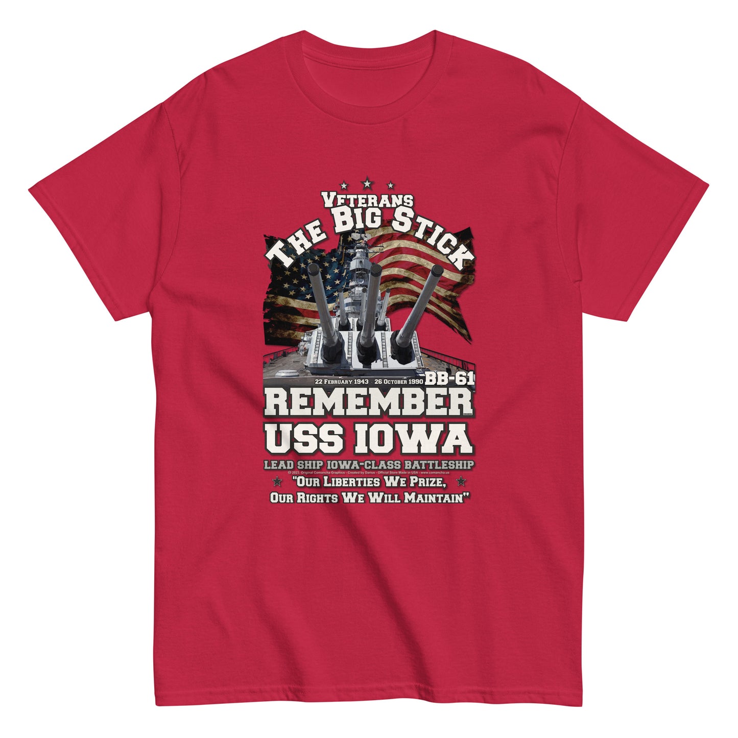 USS IOWA T-Shirt, USS IOWA BB-61 t-shirt, Battleship Veterans T-Shirt, US NAVY SHIPS Tees, US NAVY Veterans T-Shirt, USS IOWA BB-61 Battleship Veterans Classic T-Shirt, Comancha T-Shirt,