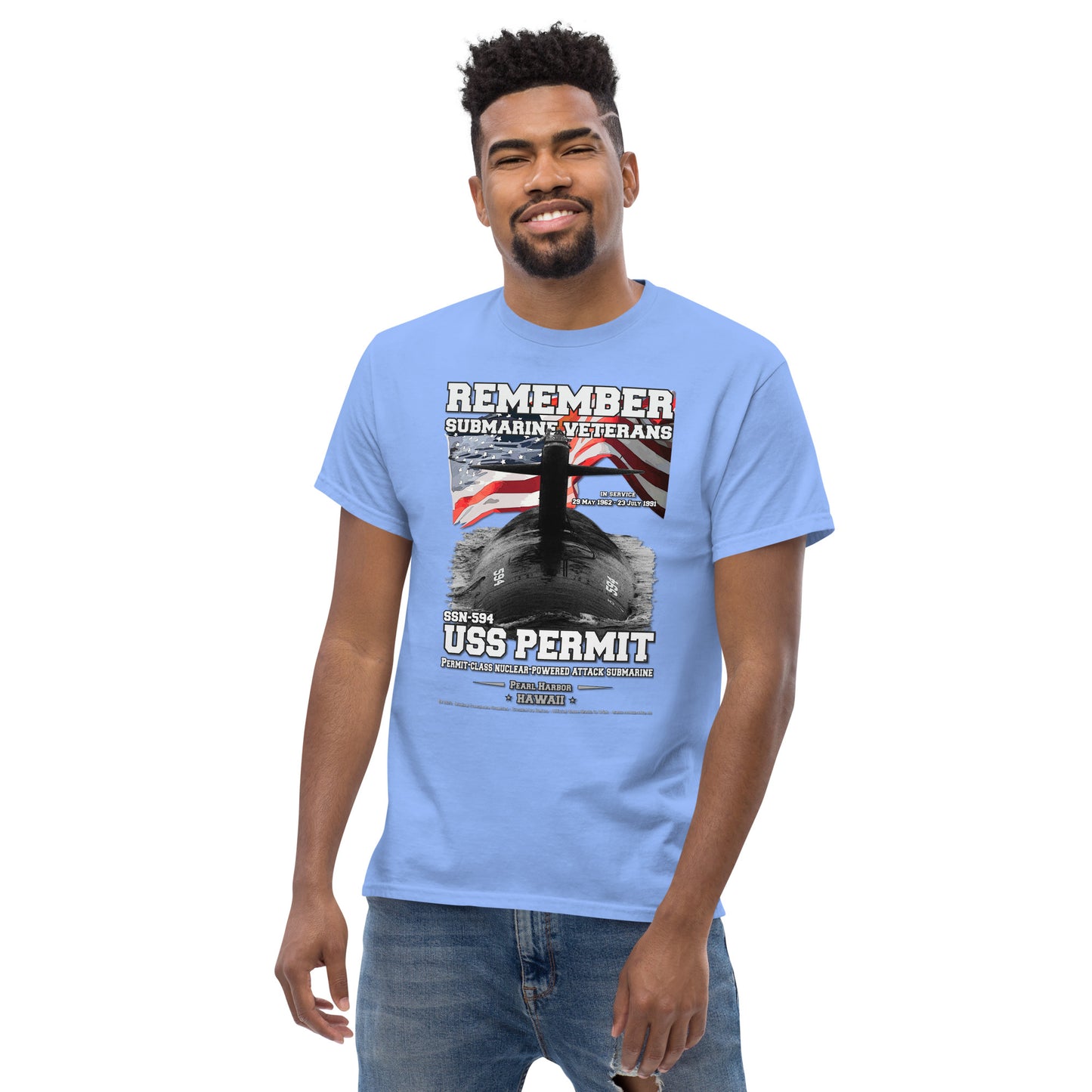 USS PERMIT SSN-594 Submarine Veterans Classic T-Shirt, Comancha T-shirts,