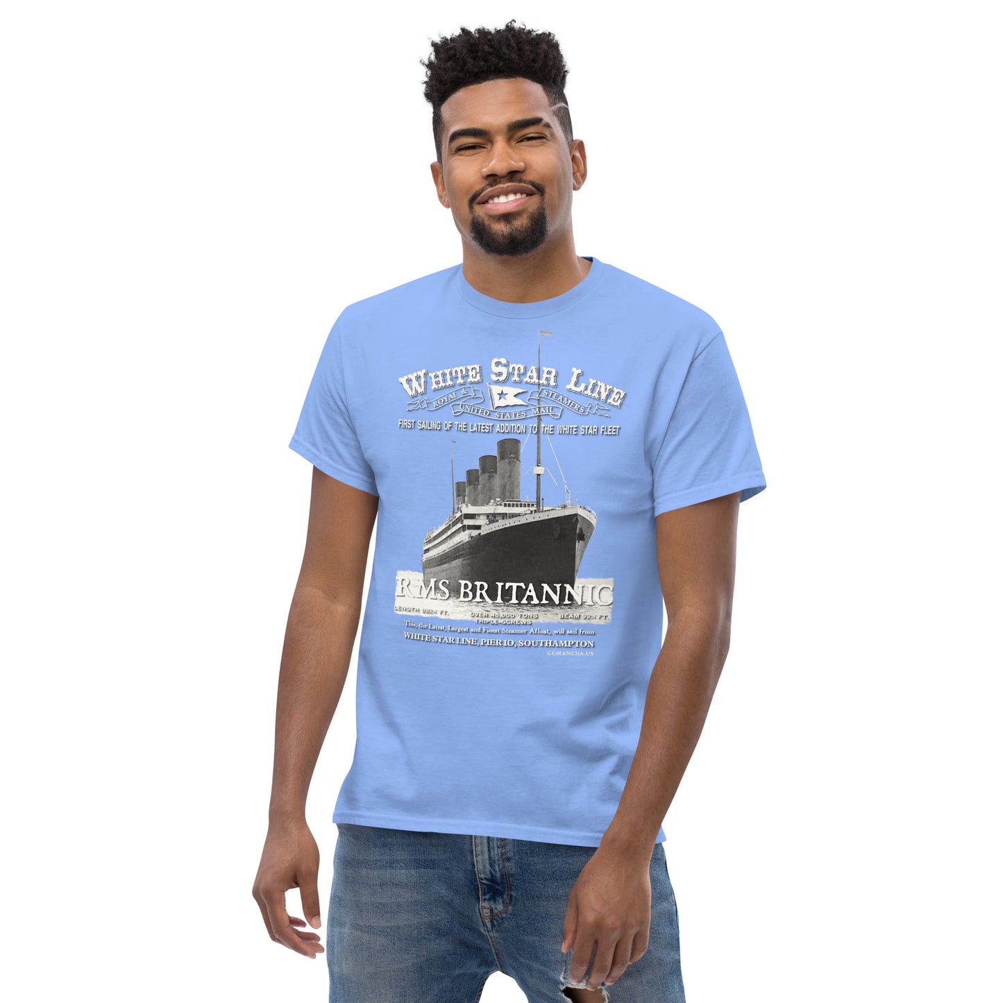 RMS Britannic T-shirt, RMS Britannic tee, White Star Ships, Comancha Graphics,