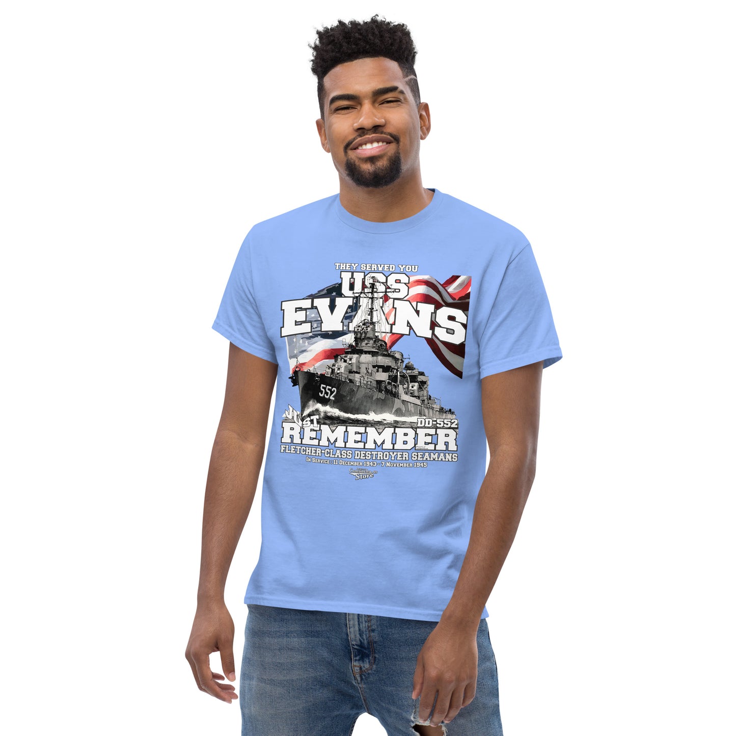 USS Evans DD-552 destroyer t-shirt