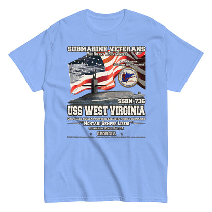 USS West Virginia Submarine classic t-shirt, Comancha Military T-shirt,