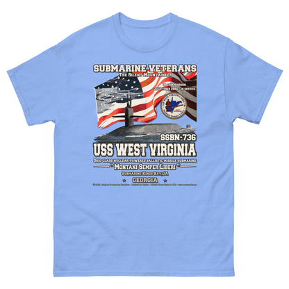 USS West Virginia SSBN-736 Submarine t-shirt