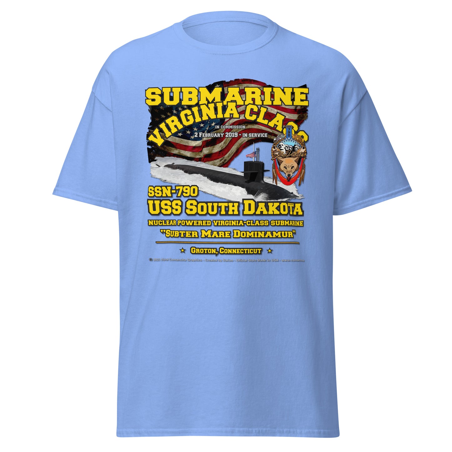 USS SOUTH DAKOTA SSN-790 Submarine t-shirt