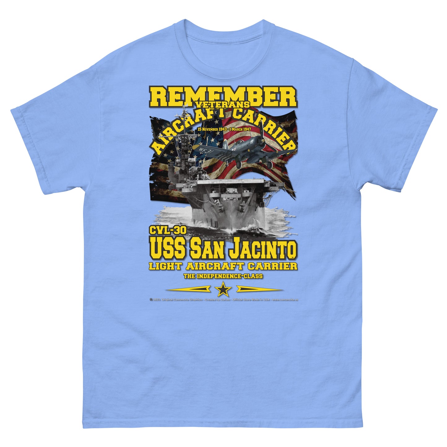 USS SAN JACINTO CVL-30 Aircraft Carrier t-shirt