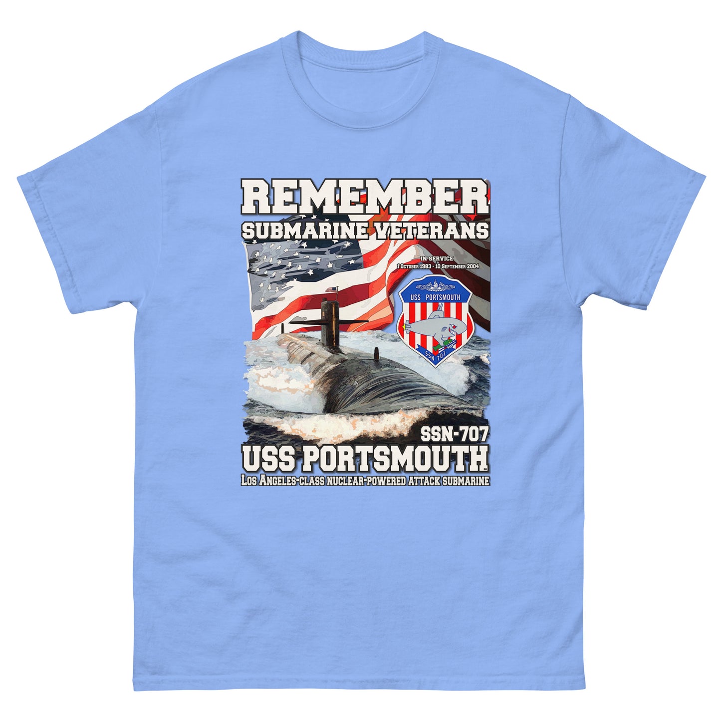 USS PORTSMOUTH SSN-707 Submarine T-Shirt