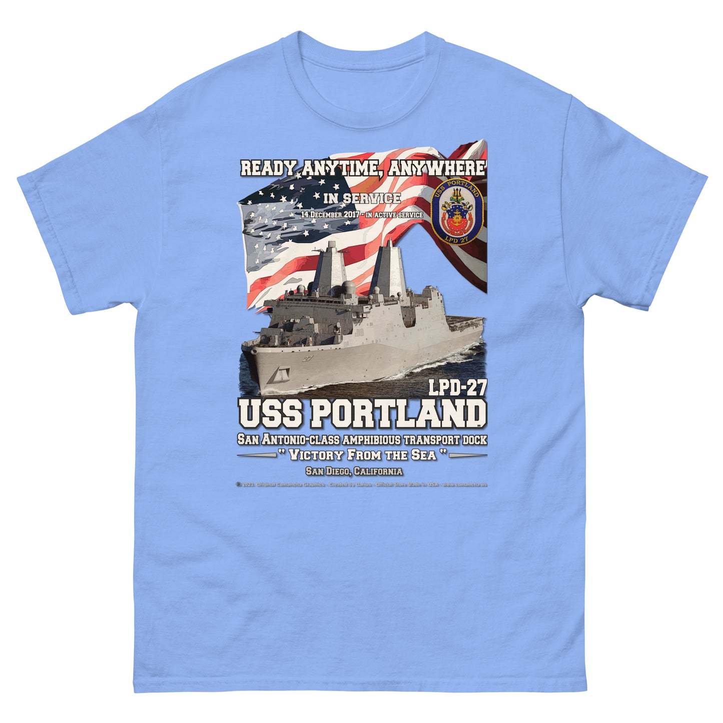 USS PORTLAND LPD-27 Amphibious Transport Dock T-Shirt