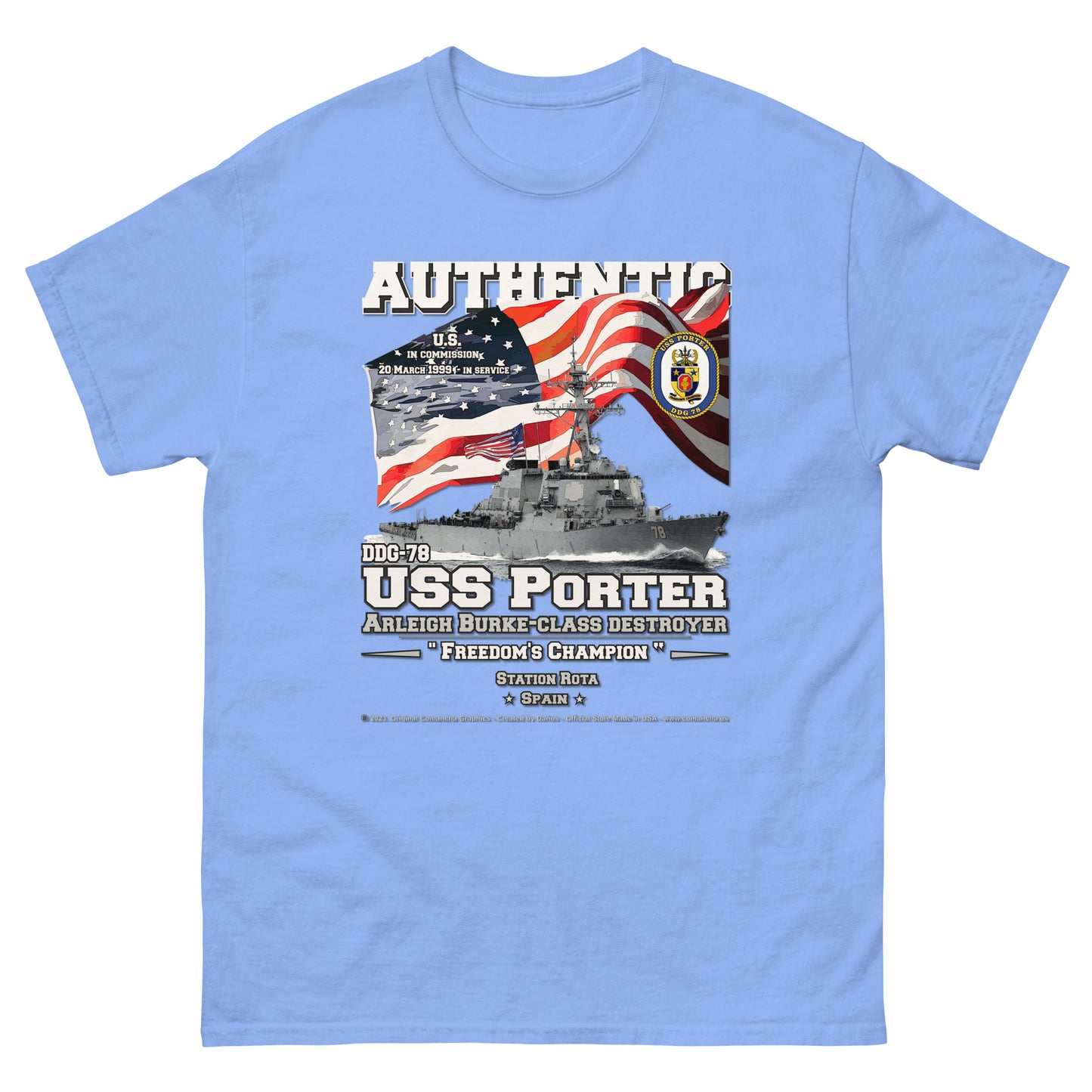 USS PORTER DDG-78 Destroyer T-Shirt