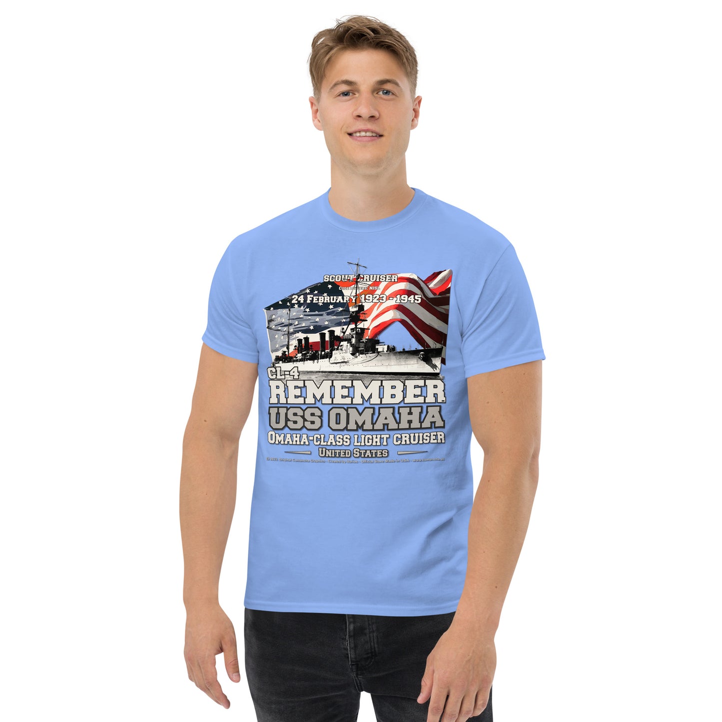 USS OMAHA CL-4 Light Cruiser Veterans Classic T-Shirt, Comancha t-shirts,