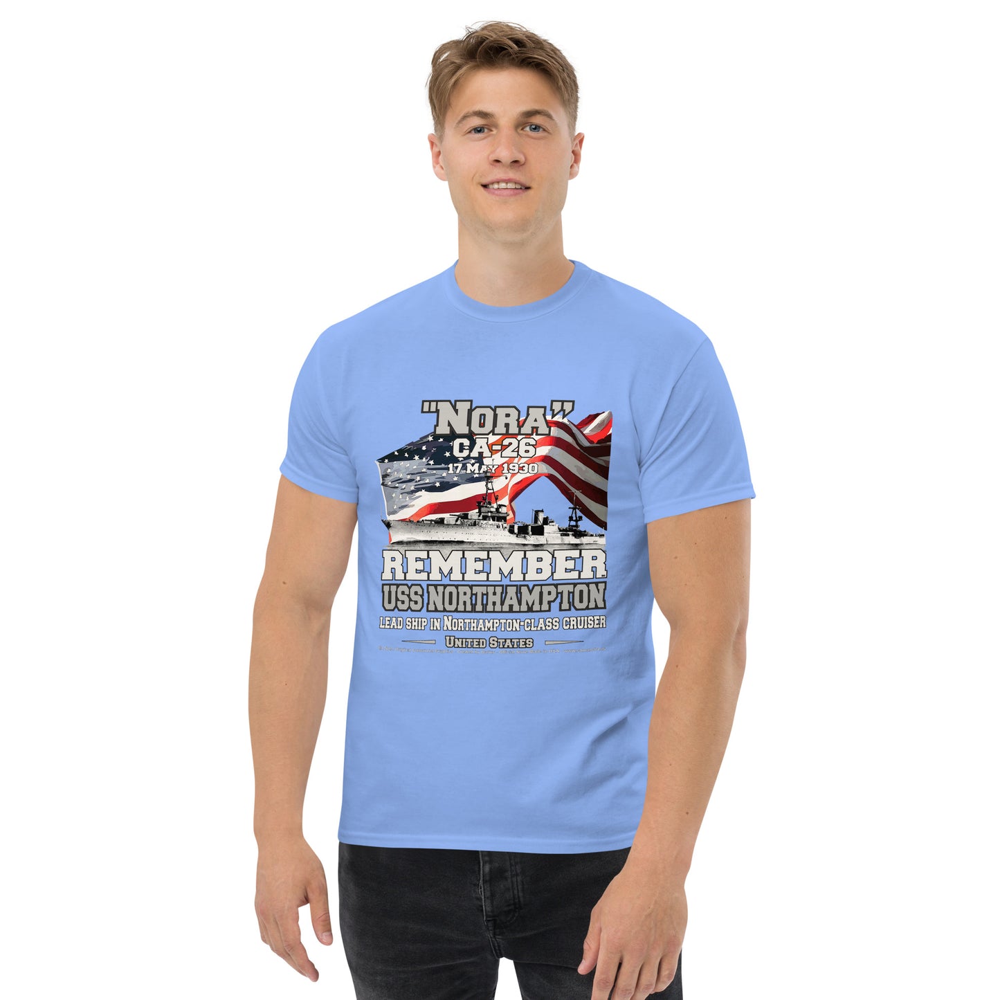 USS NORTHAMPTON CA-26 Cruiser T-shirt