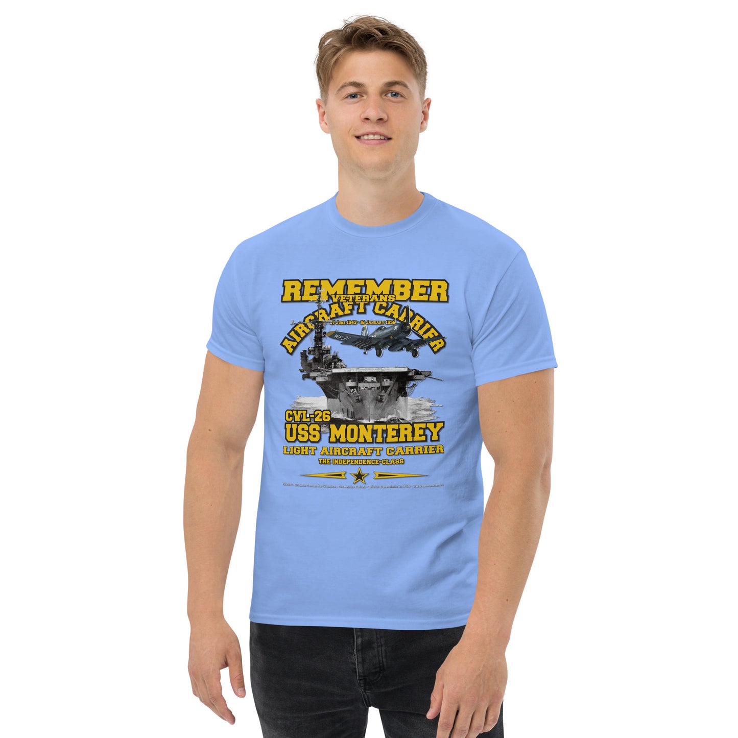 USS MONTEREY CVL-26 Aircraft Carrier T-Shirt