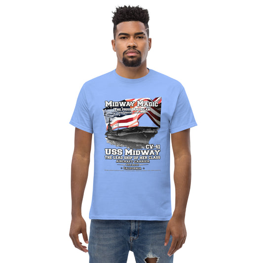 USS MIDWAY CV-41 Aircraft Carrier Sailors Classic T-shirt, Navy T-shirts Comancha,
