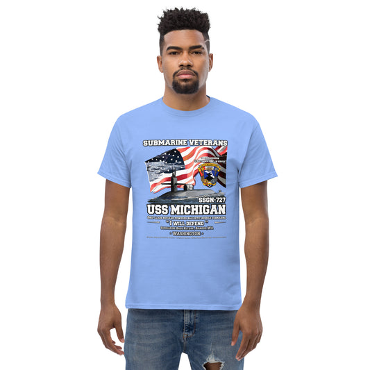 USS MICHIGAN SSGN-727 Submarine Sailors Classic T-shirt, Navy T-shirts Comancha,