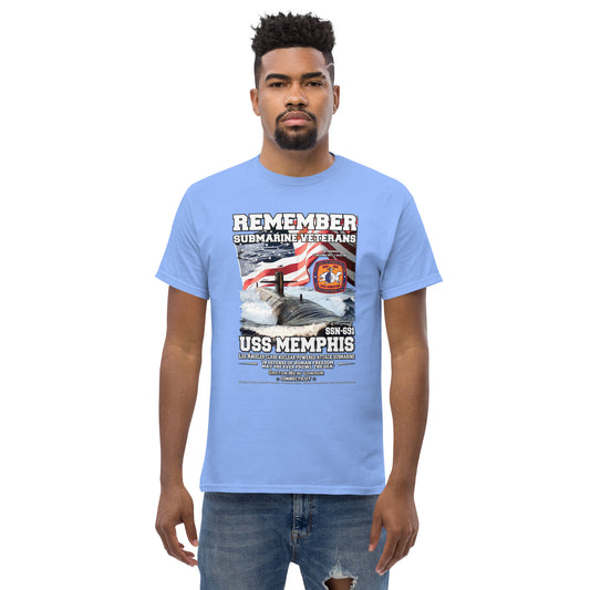 USS MEMPHIS SSN-691 Submarine Sailors Classic T-Shirt, Comancha Navy T-shirts,