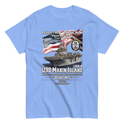 USS MAKIN ISLAND LHD-8 Amphibious Assault Ship Veterans Classic T-Shirts, Wasp-Class Ship Navy Veterans T-shirt,