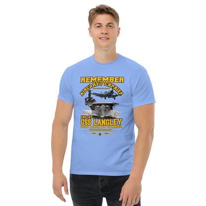 USS LANGLEY CVL-27 Aircraft Carrier T-Shirt