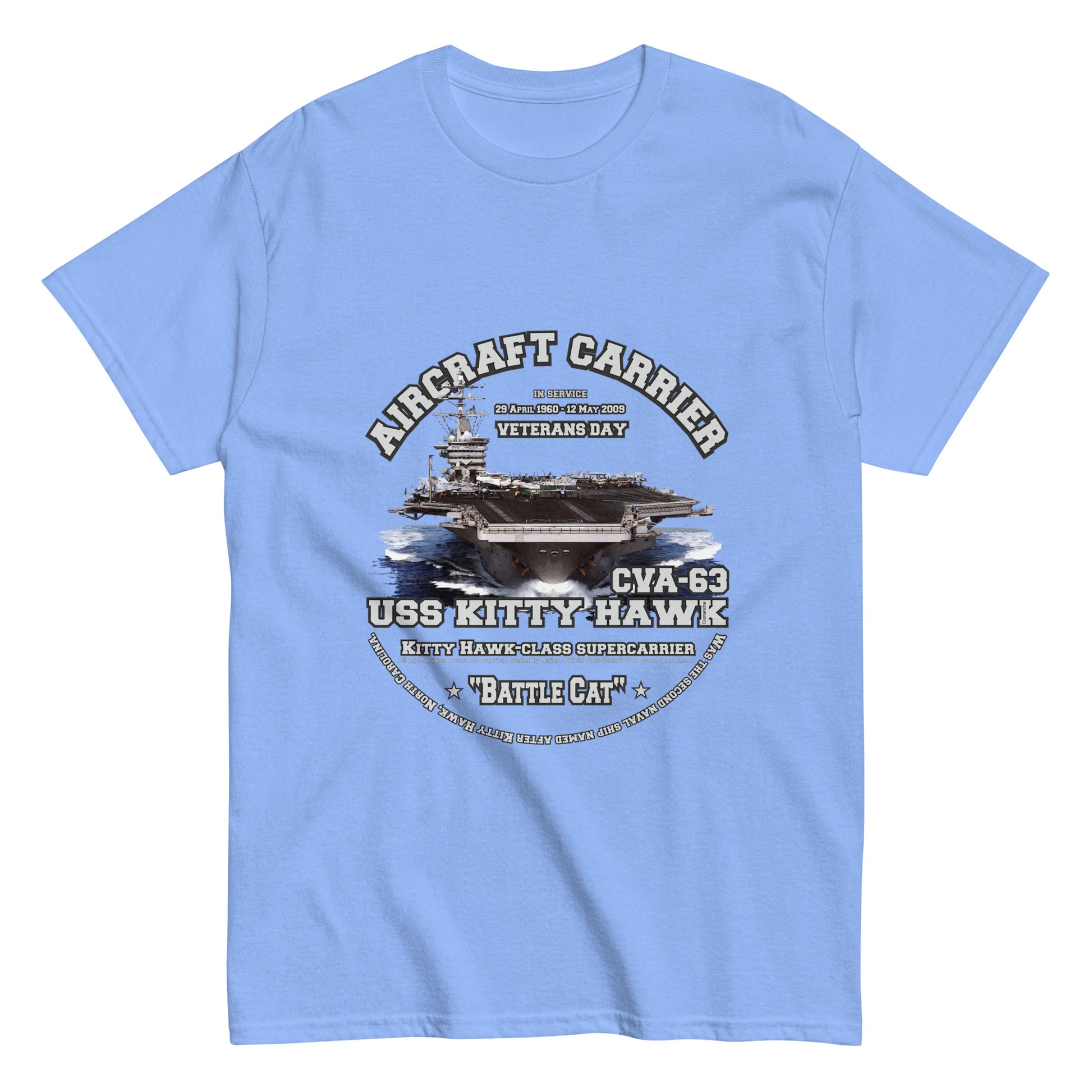 USS KITTY HAWK CVA-63 Aircraft Veterans Veterans T-Shirt, Comancha Navy T-shirts,