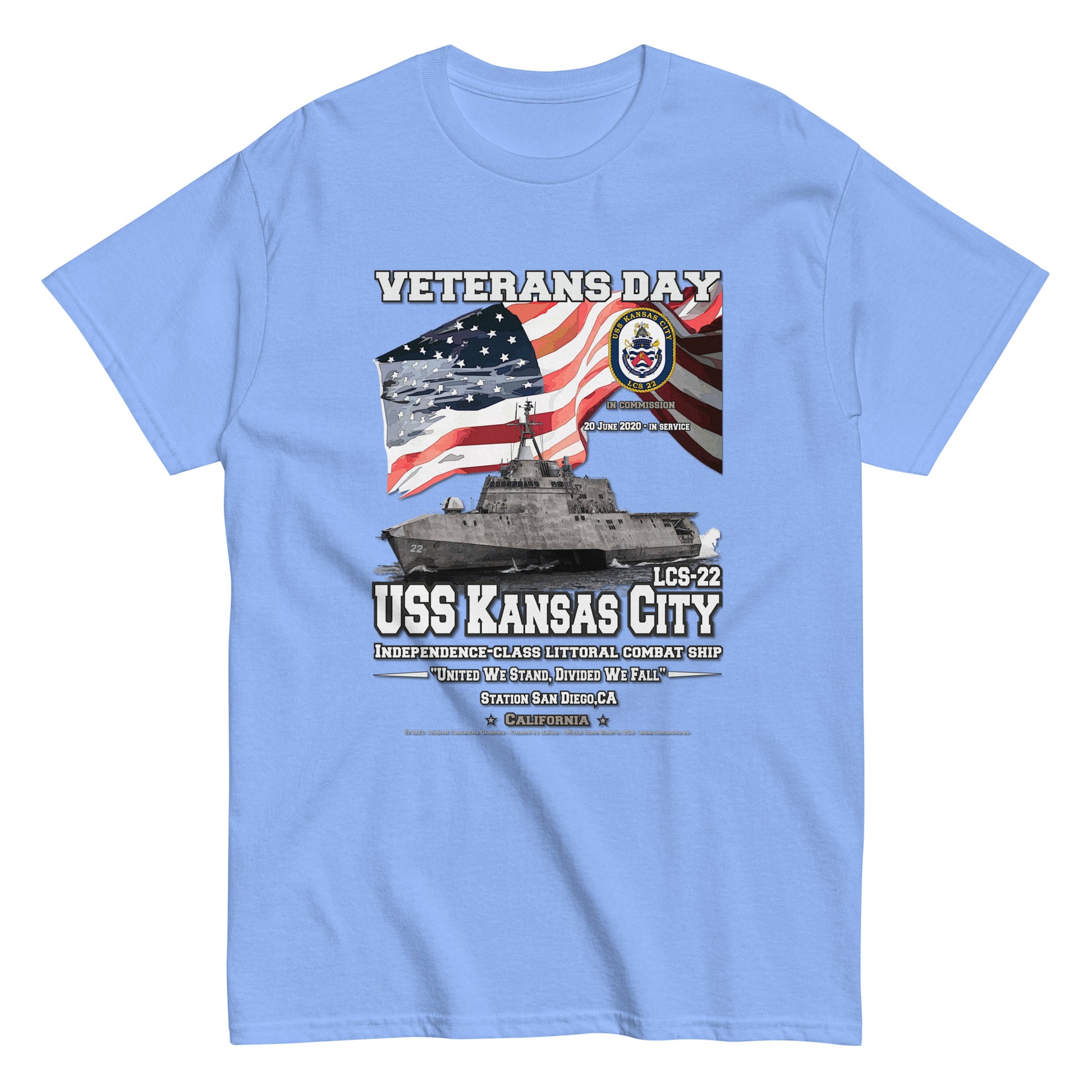 USS KANSAS CITY LCS-22 Littoral Combat Ship Veterans T-Shirt, Comancha T-shirt Store,