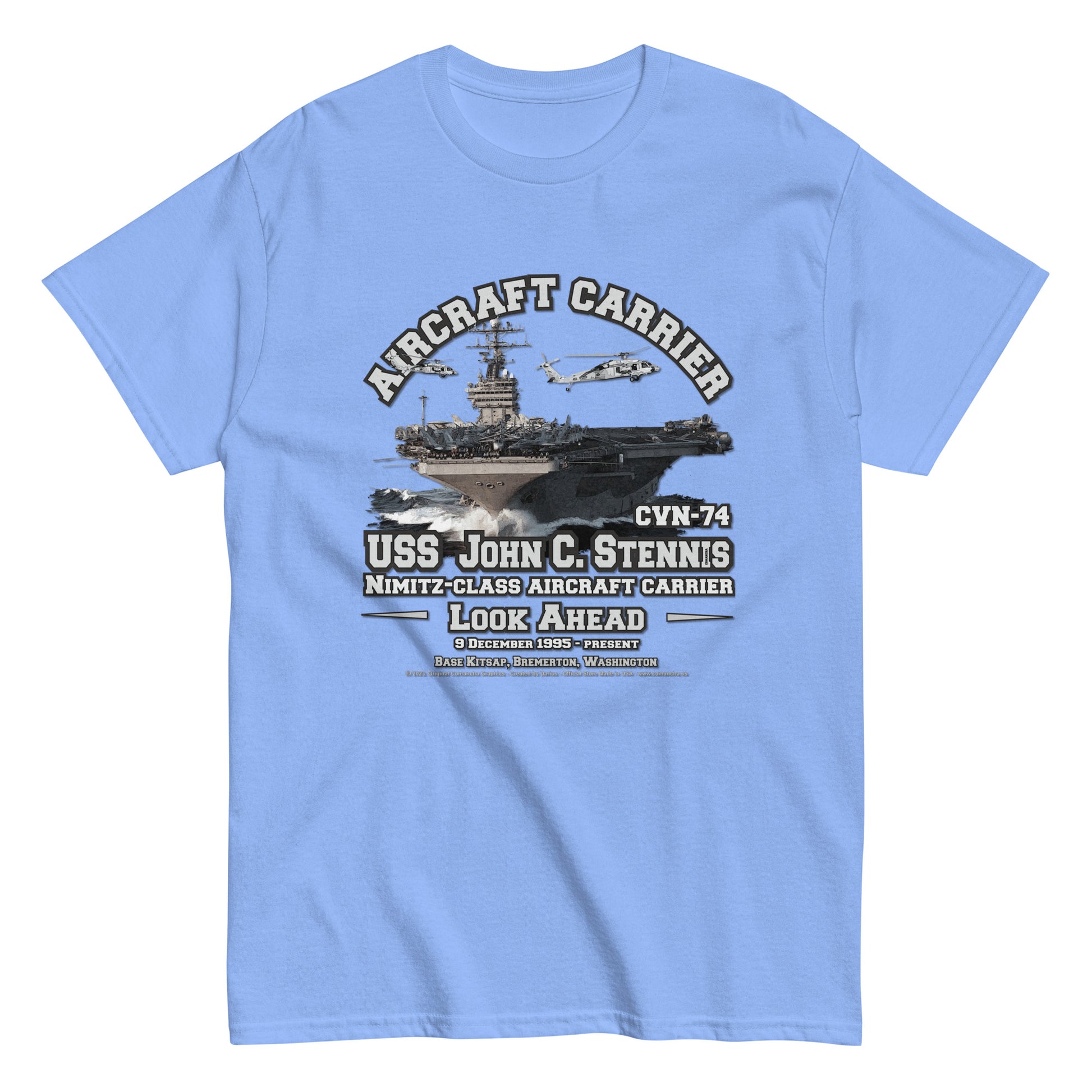 USS JOHN STENNIS CVN-74 Tee,  Aircraft Carrier Veterans T-Shirt, Comancha US Navy T-shirt,USS JOHN STENNIS CVN-74 Aircraft Carrier T-Shirt, Comancha Navy T-shirt,