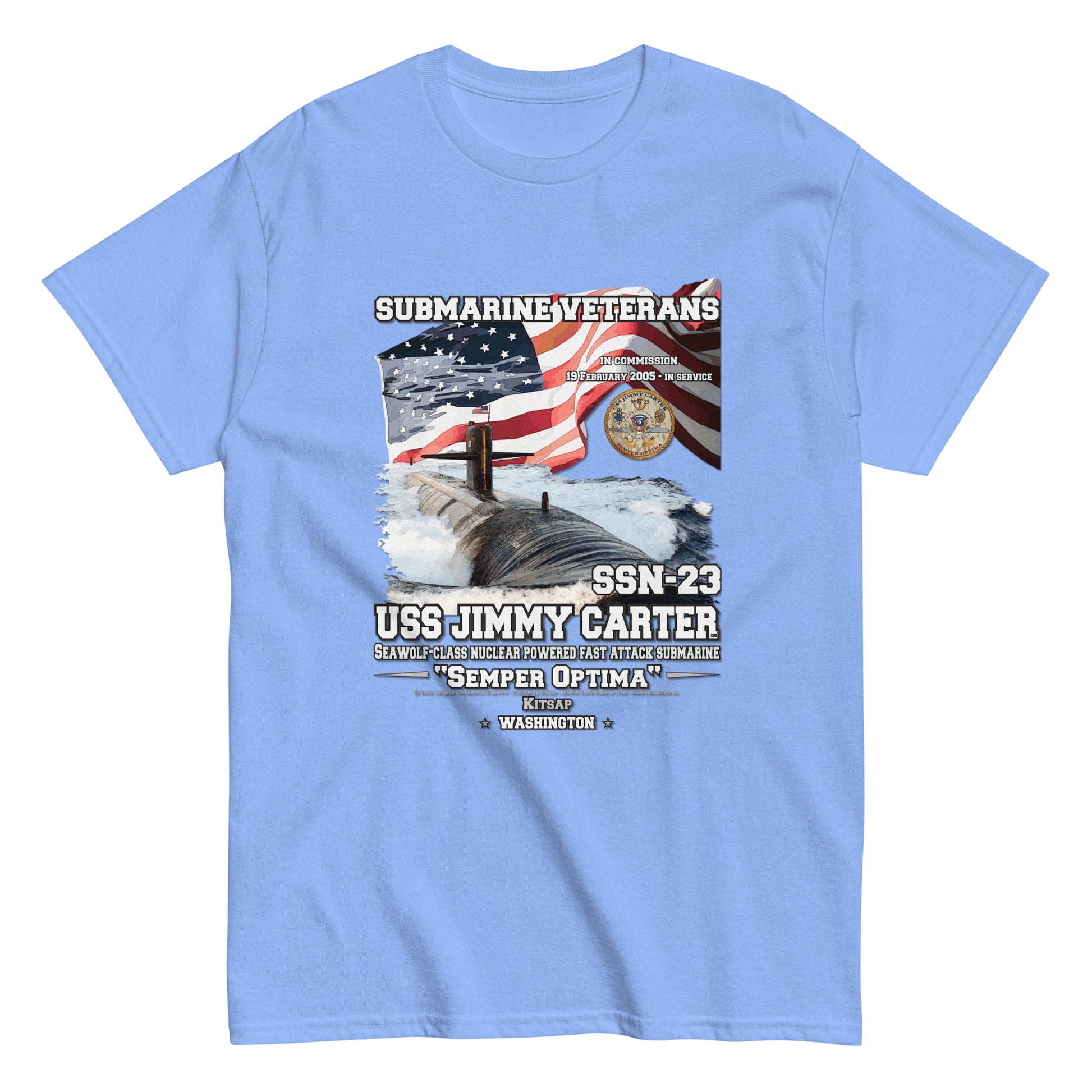 USS JIMMY CARTER SSN-23 t-shirt, US navy Tees, US navy Veterans t-shirts, Submarine Veterans Classic T-Shirt, Comancha Navy T-shirt, USS JIMMY CARTER SSN-23 Submarine t-shirt, Veterans submaarine T-Shirt, Comancha Store T-shirt,