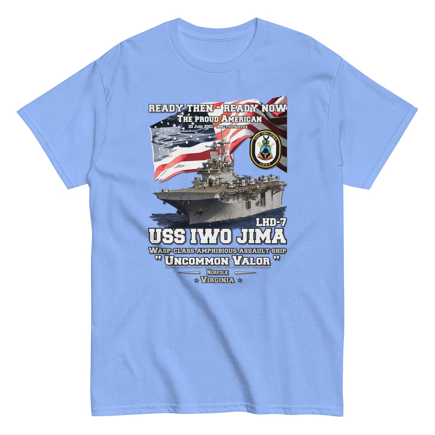 USS IWO JIMA LHD-7 t-shirt, US Navy Veterans Tees, Amphibious Assault Ship Veterans t-shirt, Comancha.us Store, USS IWO JIMA LHD-7 Amphibious Assault Ship Veterans Classic t-shirt, Comancha.us T-Shirts Store ,