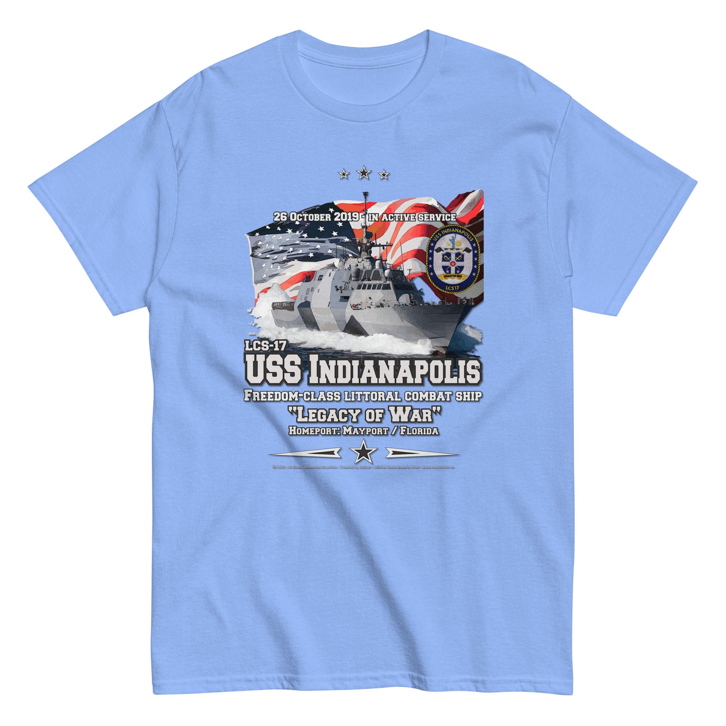 USS INDIANAPOLIS LCS-17 Littoral Combat Ship t-shirt