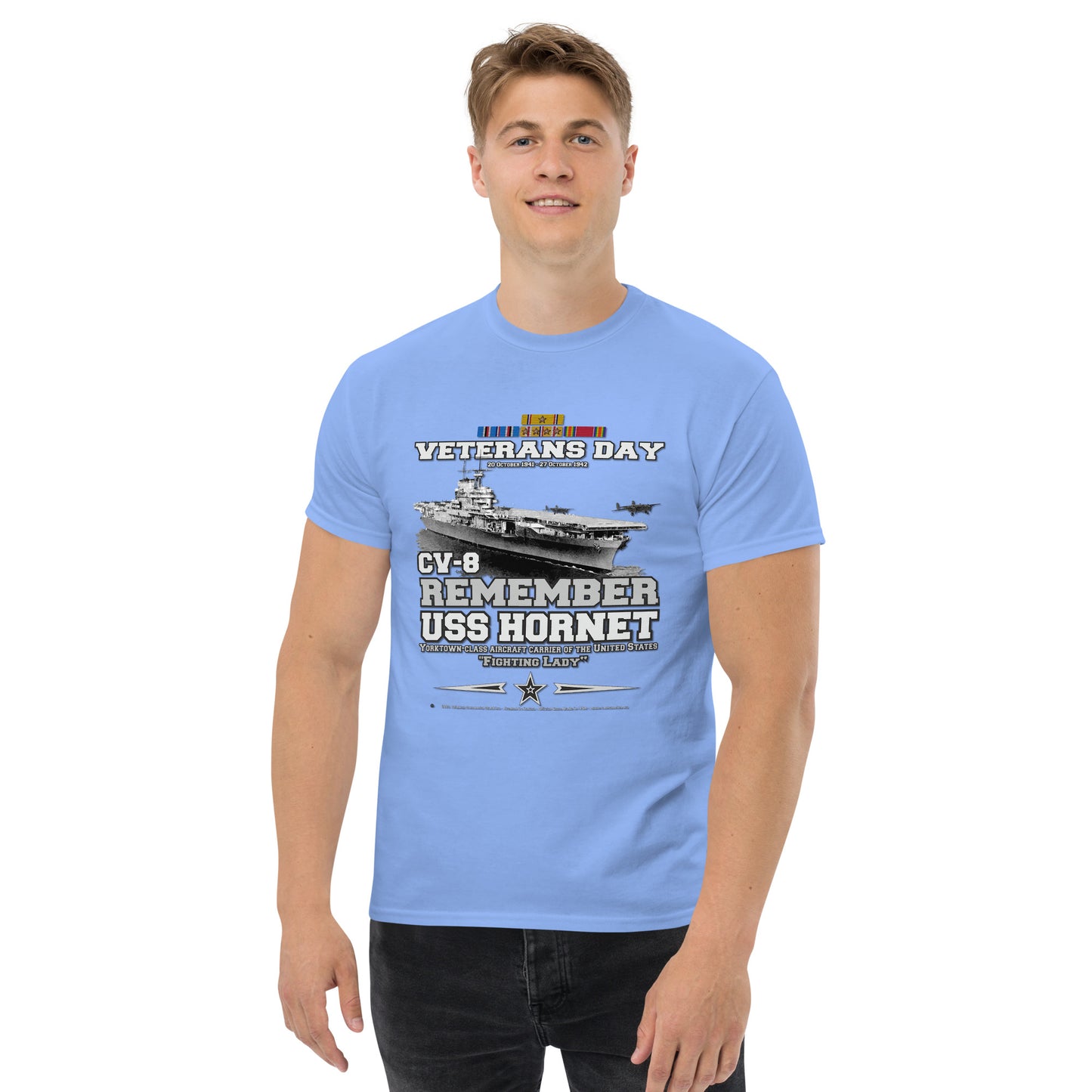 USS HORNET CV-8 t-shirt