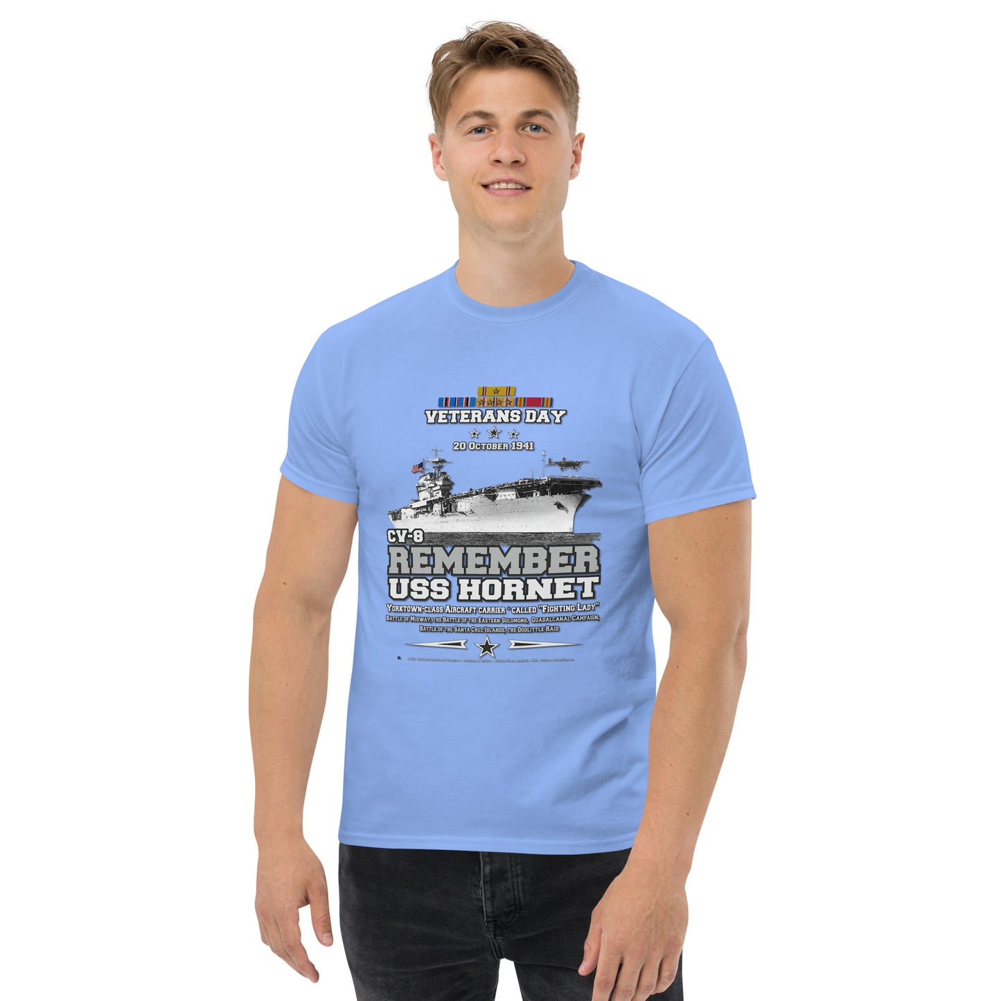 USS HORNET CV-8 Aircraft Carrier T-Shirt