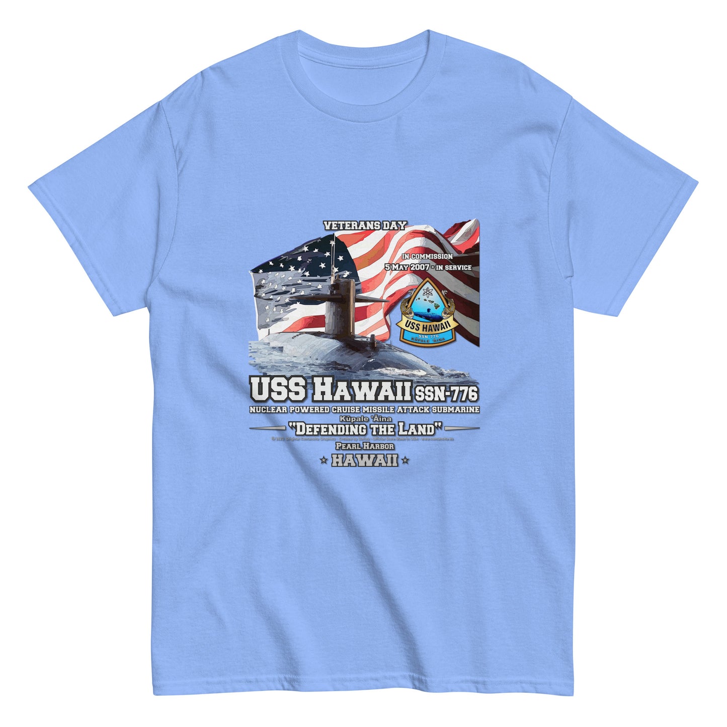 USS HAWAII SSN-776 t-shirt, Submarine  t-shirt,Veterans Classic T-Shirt, Comancha store tee, USS HAWAII SSN-776 Submarine Veterans Classic T-Shirt, Comancha store,