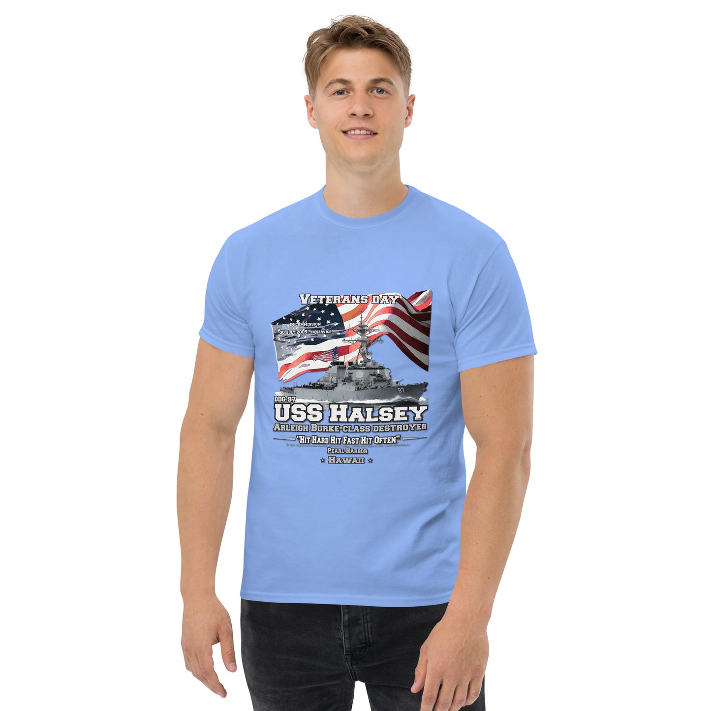 USS HALSEY DDG-97 Destroyer T-shirt