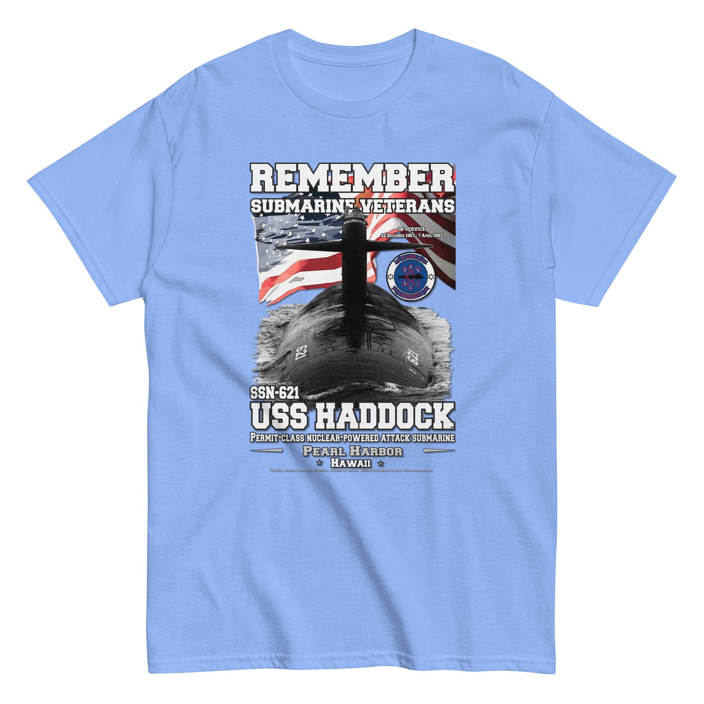 USS HADDOCK SSN-621 tee, Submarine Veterans Classic T-shirt,