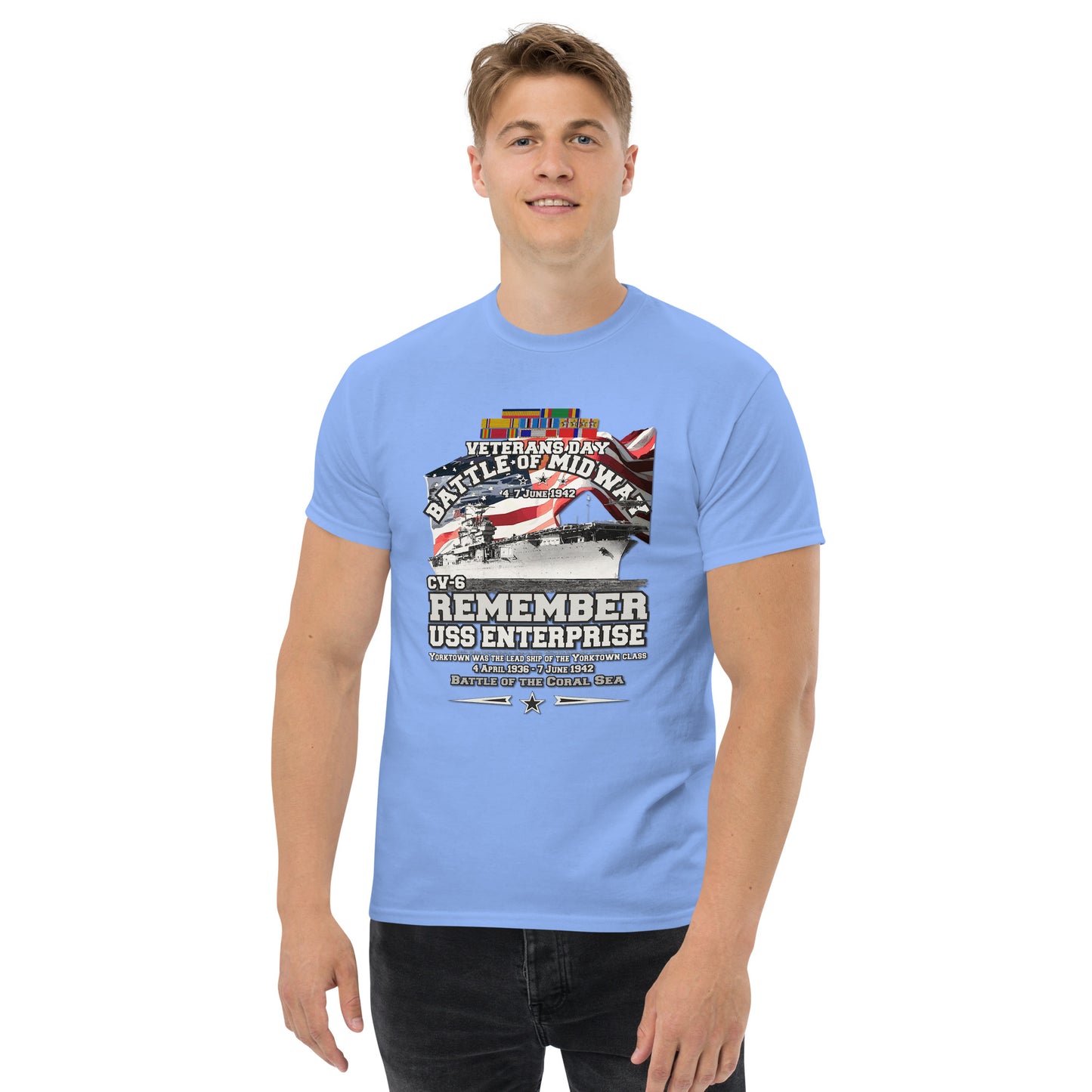 USS ENTERPRISE CV-6 Aircraft Carrier t-shirt