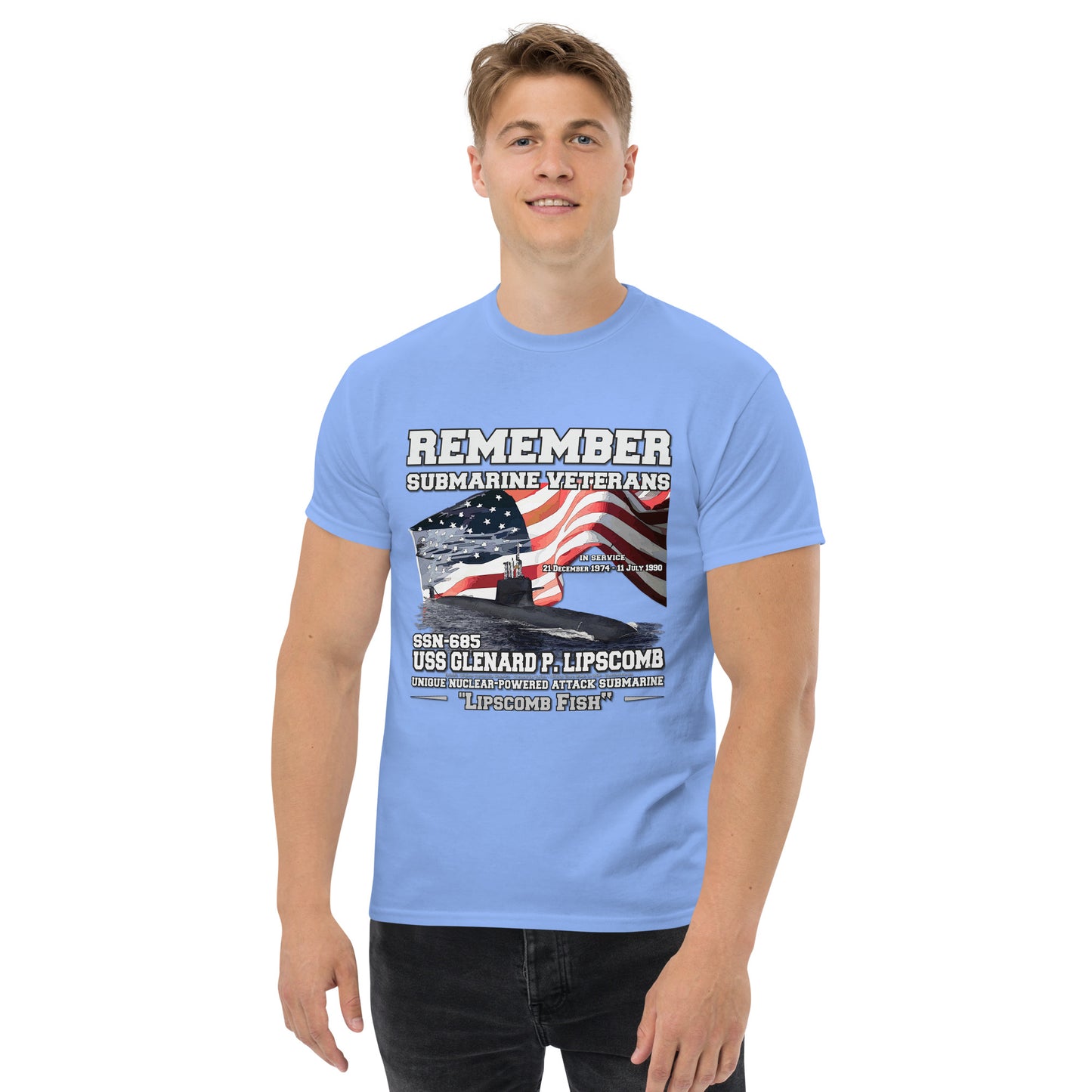 USS GLENARD LIPSCOMB SSN-685 Submarine t-shirt