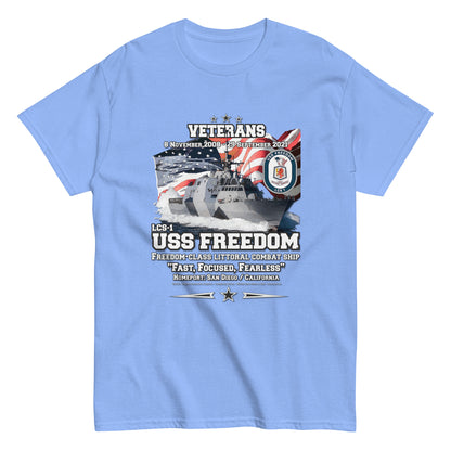 USS FREEDOM LCS-1 tee, USS FREEDOM LCS-1 veterans tee,USS FREEDOM LCS-1 Littoral Combat Ship Veterans Classic Tee, Comancha T-shirts,