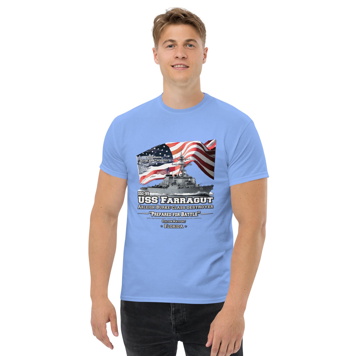 USS FARRAGUT DDG-99 Destroyer Tee,