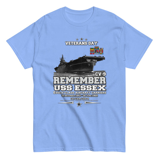 USS ESSEX CV-9 tee, USS ESSEX CV-9 navy veterans tee, USS ESSEX CV-9 veterans tee,USS ESSEX CV-9 Aircraft Carrier Veterans Classic Tee, USS ESSEX Navy Vetrans,