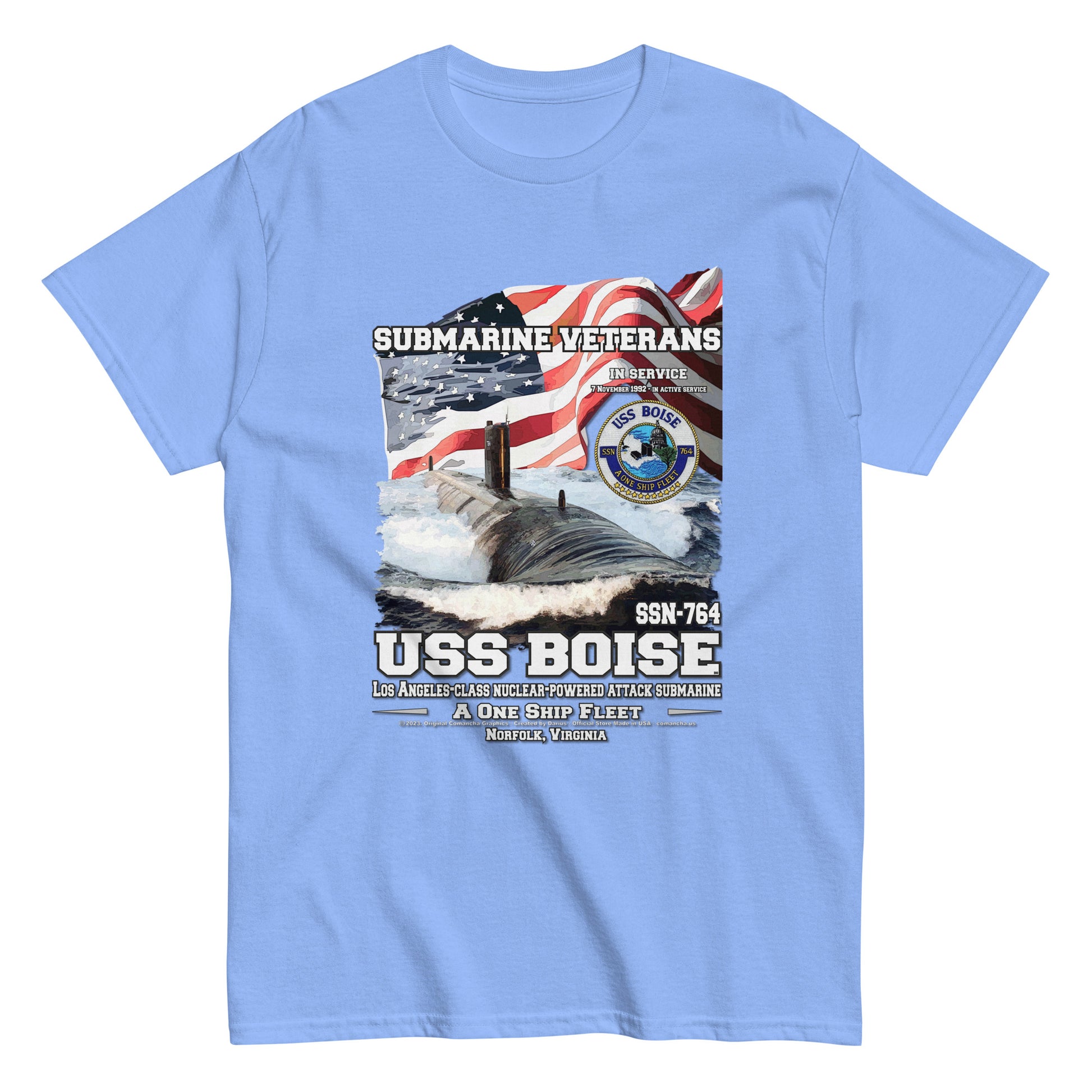 USS BOISE SNN-764 t-shirt, USS BOISE t-shirt, Submarine Veterans t-shirt, Navy Veterans T-shirt, T-Shirt Online Shop,