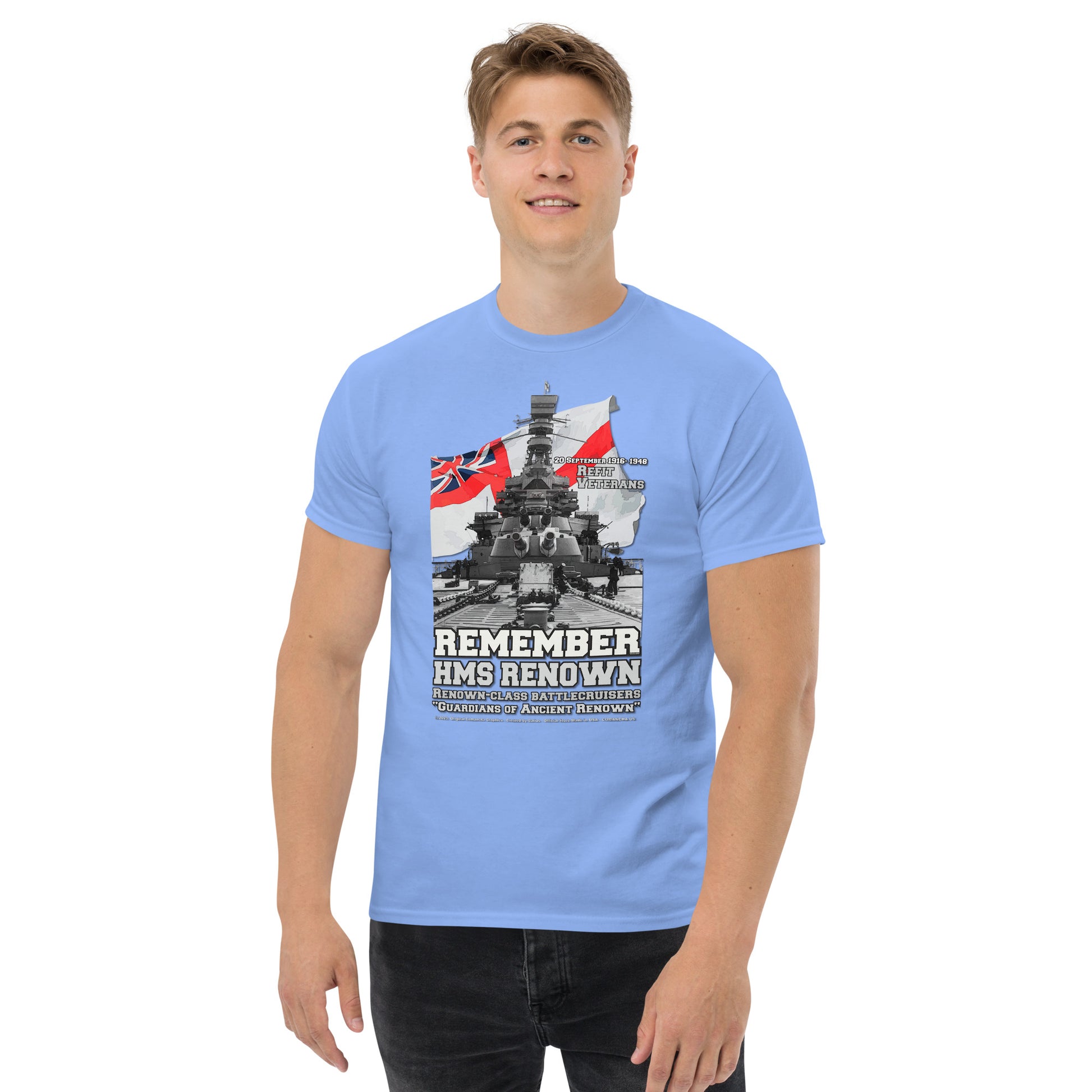 HMS RENOWN t-shirt, HMS RENOWN Cruiser tee, HMS RENOWN veterans tee,HMS RENOWN Royal Navy Battlecruiser T-Shirt, HMS RENOWN Royal Navy T-Shirt, comancha Online shop,