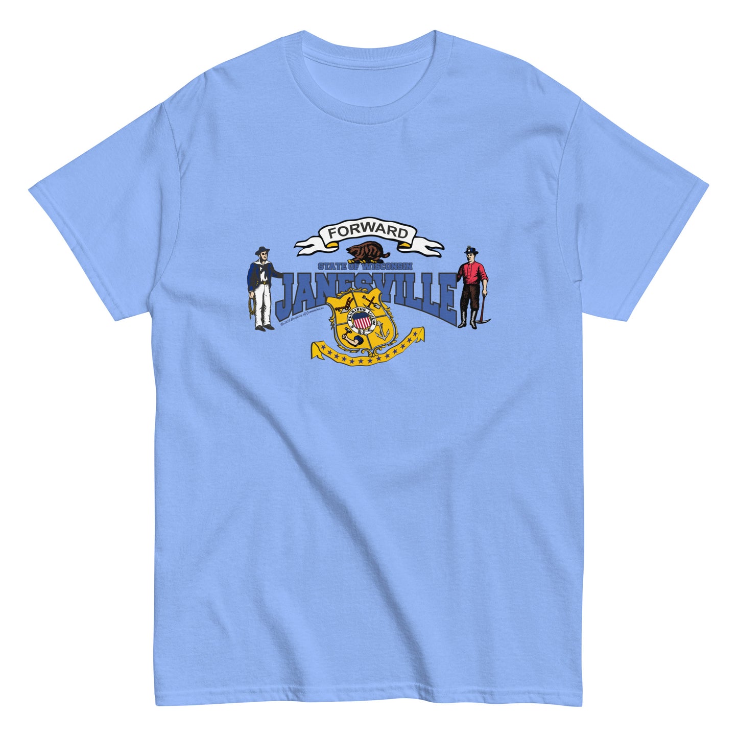 Janesville wisconsin tee,Janesville t-shirt, Wisconsin State T-Shirt, Comancha Graphics,