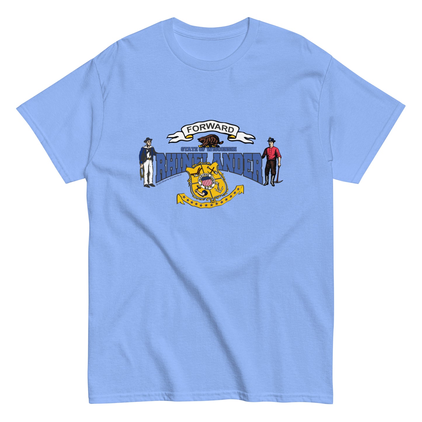 Rhinelander wisconsin t-shirt,Rhinelander t-shirt,Wisconsin State T-Shirt, Comancha Graphics,