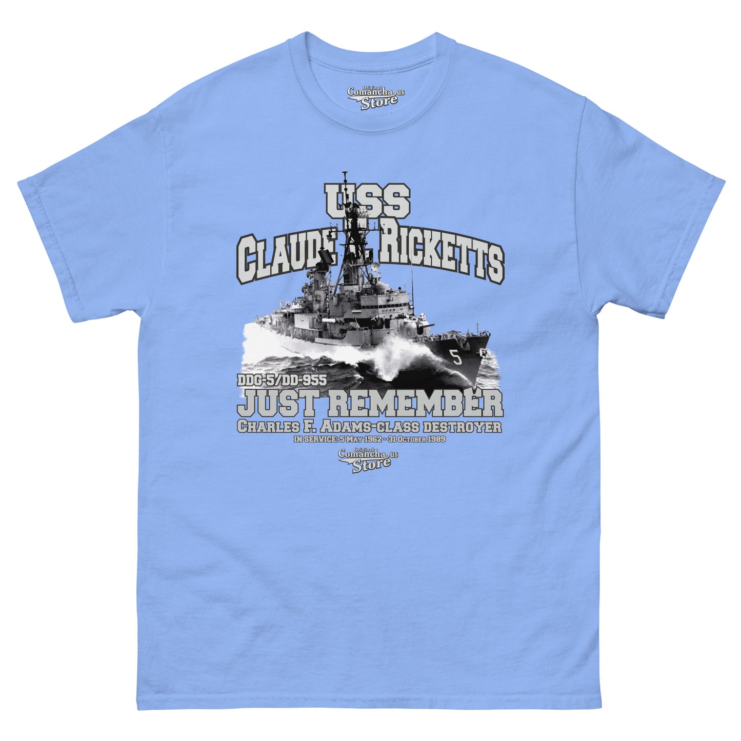 USS Claude V. Ricketts DDG-5 t-shirt