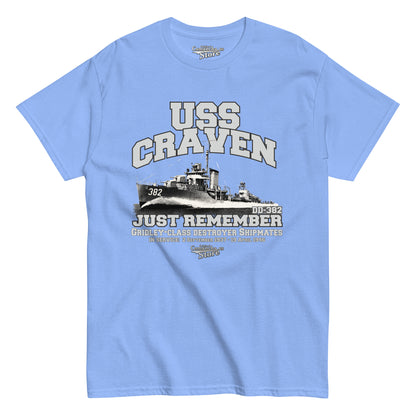 USS Craven DD-382 Shipmates T-shirt