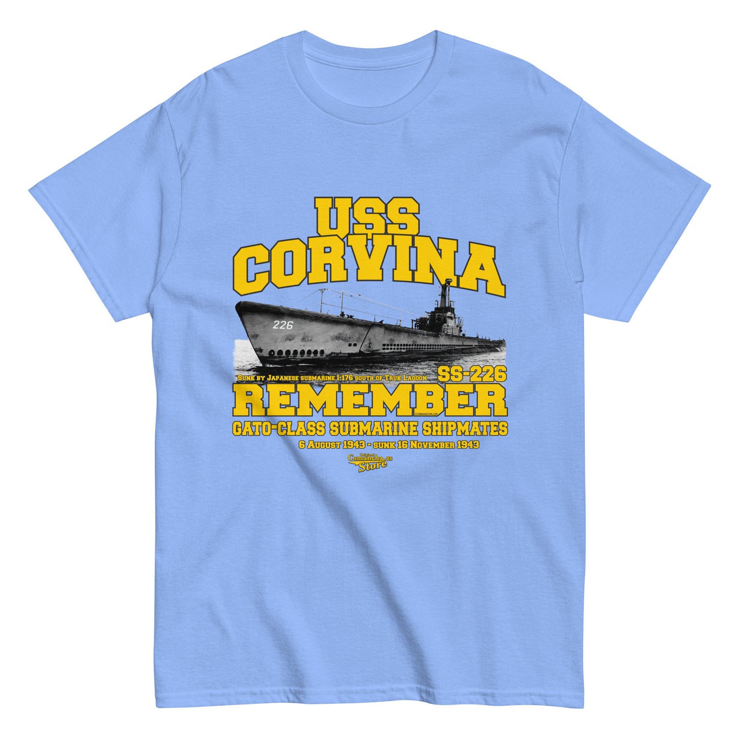 USS Corvina SS-226 submarine t-shirt