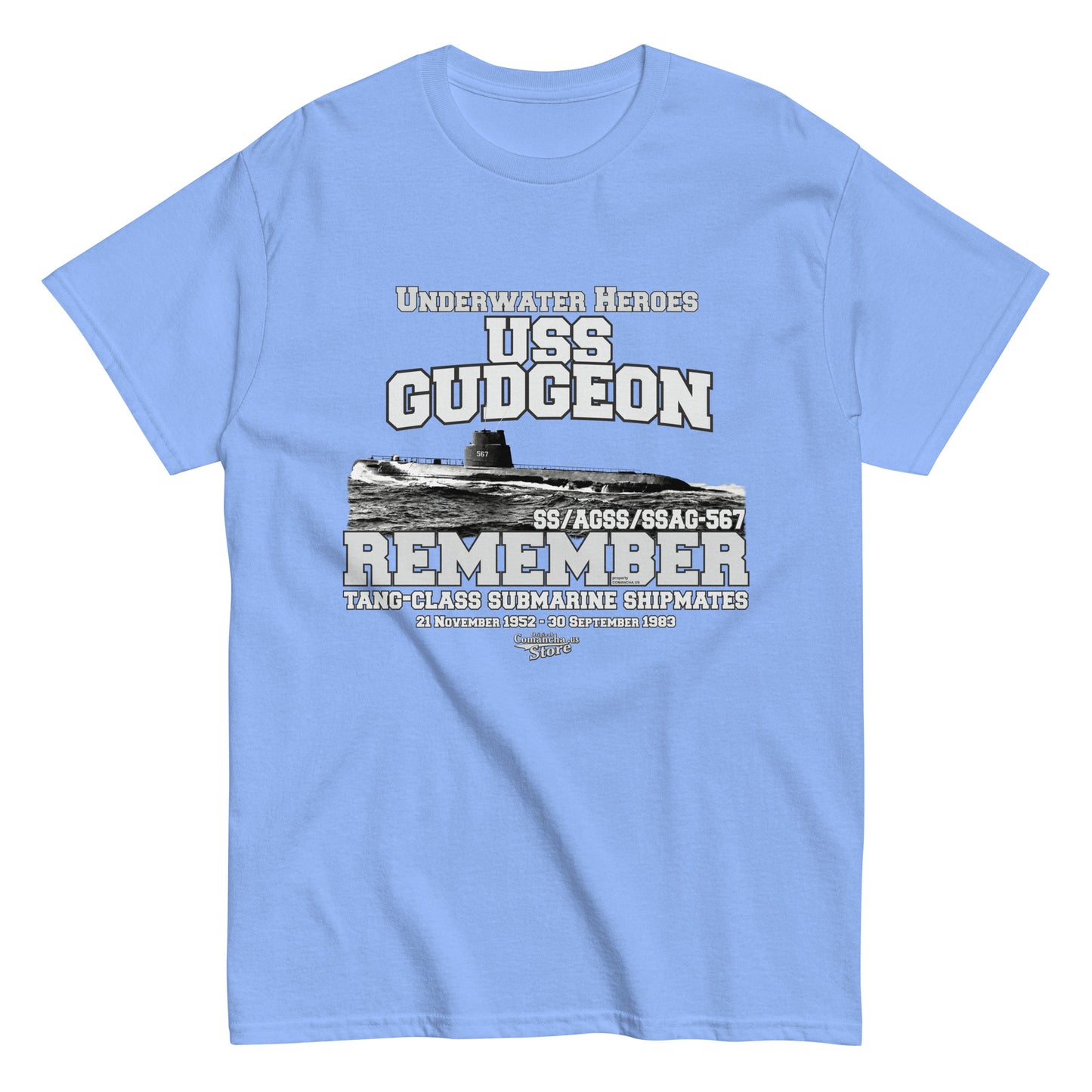 USS Gudgeon SS/AGSS/SSAG-567 submarine t-shirt