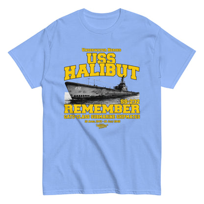 USS Halibut SS-232 Submarine t-shirt