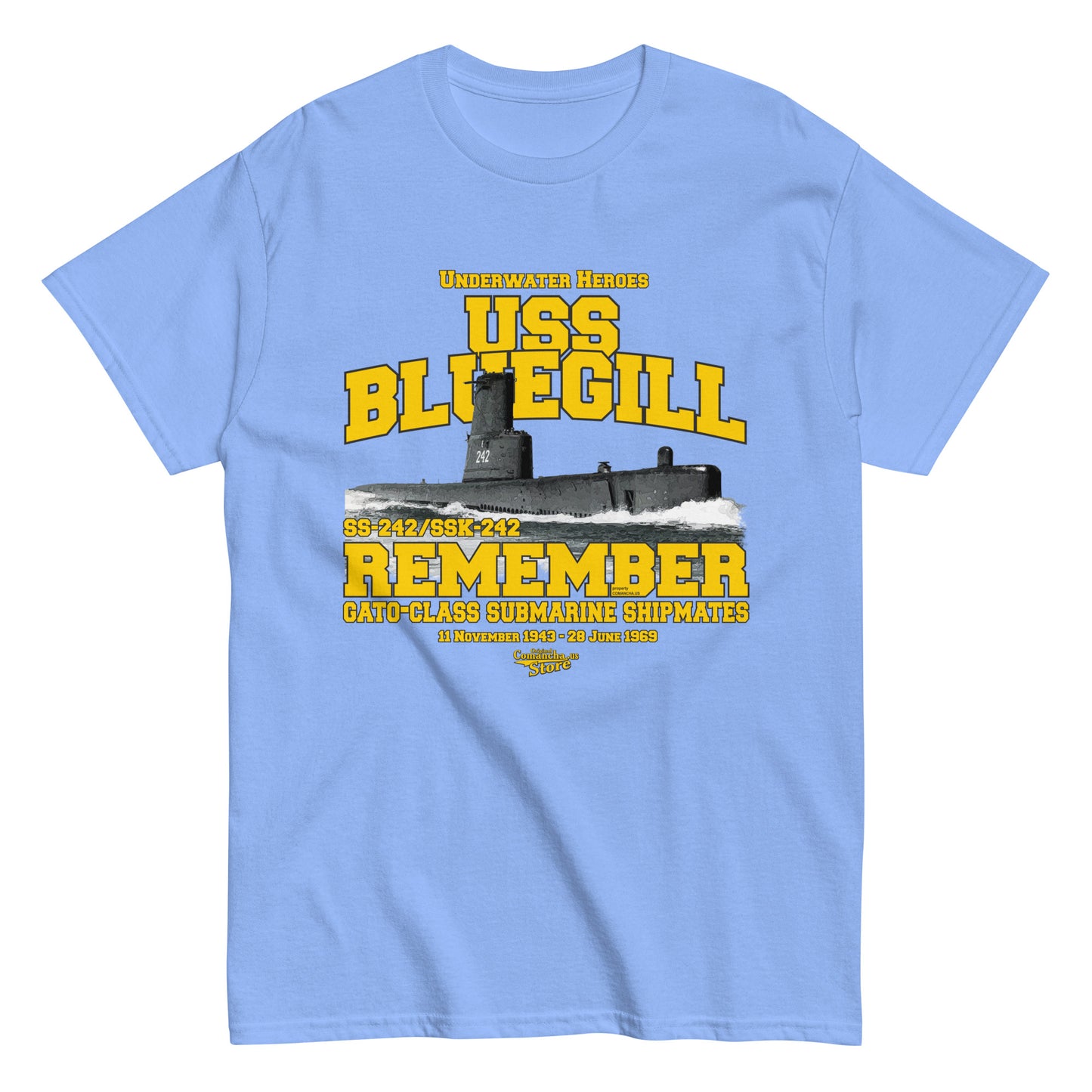 USS Bluegill SS-242 submarine t-shirt