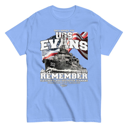 USS Evans DD-552 destroyer t-shirt